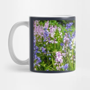 Bluebells, Pink, White And Blue Mug